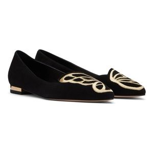 SOPHIA WEBSTER Black Butterfly Ballerina Flats